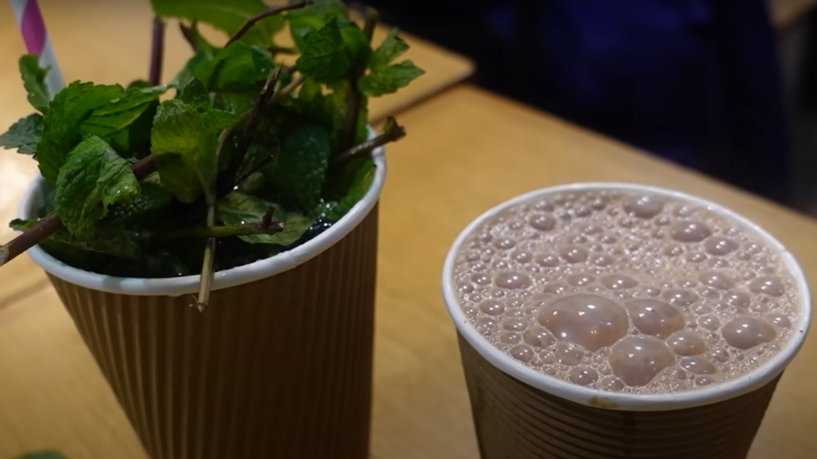 Taz and her friend ordered a teh tarik and a mint lemonade. Image credit: ClickForTaz