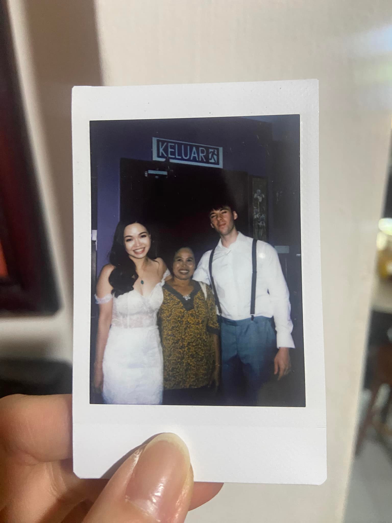 The happy couple, together with a very proud and elated Siti. Image credit: Angeline Low-Hamling